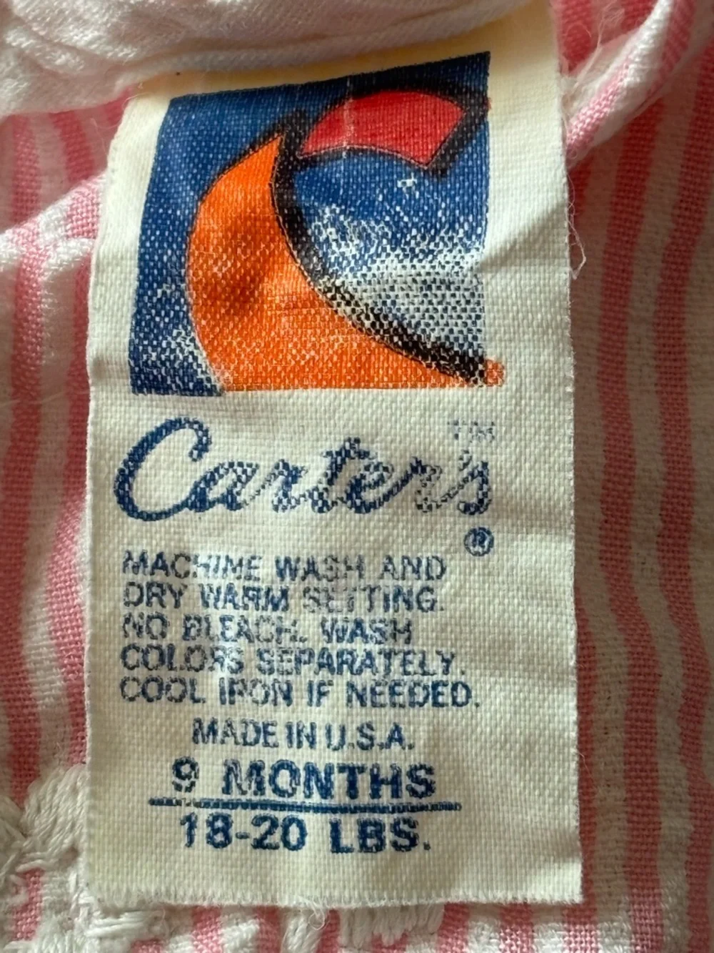 Carter's‎ Vintage Pink Seersucker Striped Romper